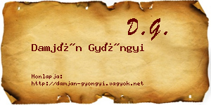 Damján Gyöngyi névjegykártya